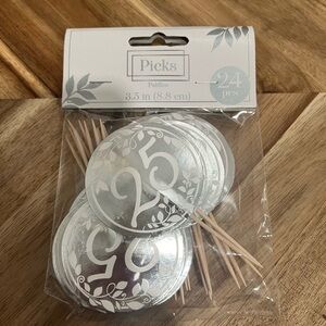 New* 25 Wedding or Birthday Toothpick Sticks